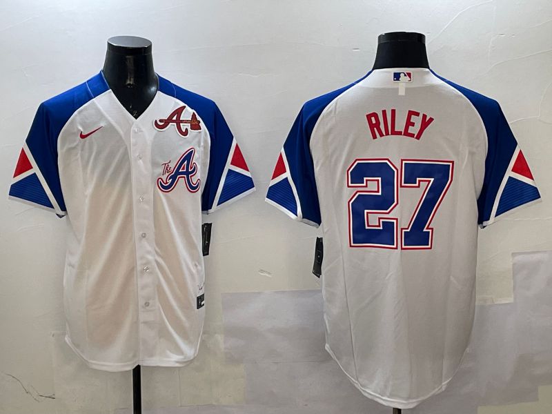 Men Atlanta Braves #27 Riley White City Edition 2025 Nike MLB Jersey style 2
